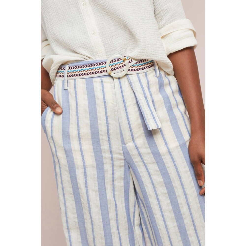 ett:twa By Anthropology Coastal Striped Pants NWT Size 6 - Picture 2 of 12